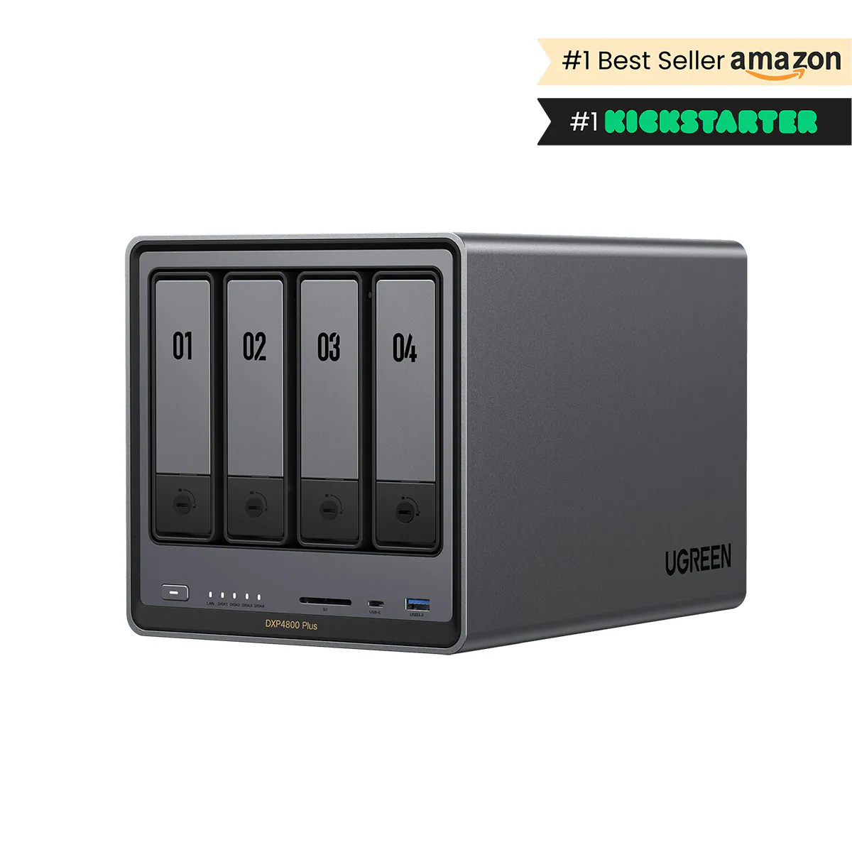 UGreen 綠聯 DXP4800Plus 4-Bay NAS 網絡儲存伺服器 - UGREEN OA-03521